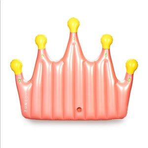 FUNBOY Crown Lounger Pool Float Pink/Gold